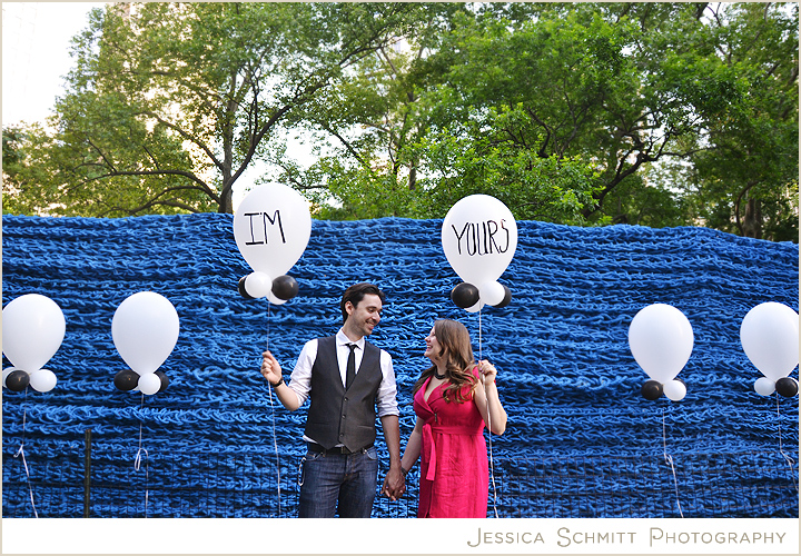 JSchmittPhoto-MakenzieChris-Engagement-Blue Engagement photography, Madison Square Park Art, NYC