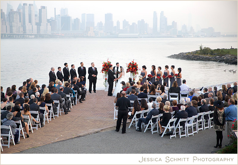Ceremony-waterside-restaurant-outdoor-bergen-nj Waterside Restaurant wedding, North Bergen NJ
