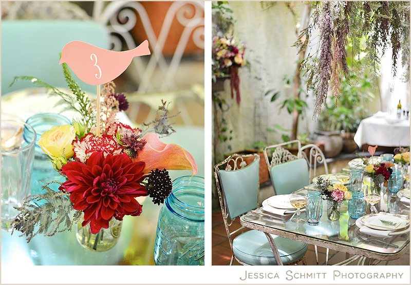 itlaian-garden-wedding-vintage-bird Bird table numbers Fourteen-fourty