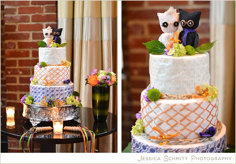wedding-cake-owl-topper Wedding cake with cute owl topper