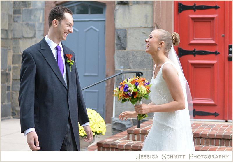 wedding-first-look-reaction First look bride and groom wedding