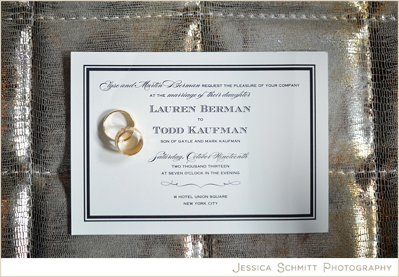 black-and-white-invitation-NYC-wedding Classic black and white new york invitation