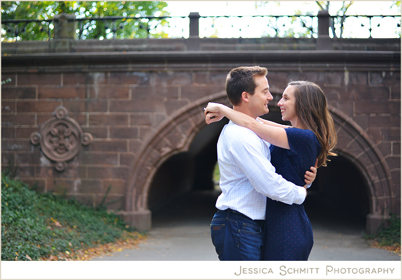 central-park-engagement-photography-bridge Central Park bridge Trefoil Arch engagement photography