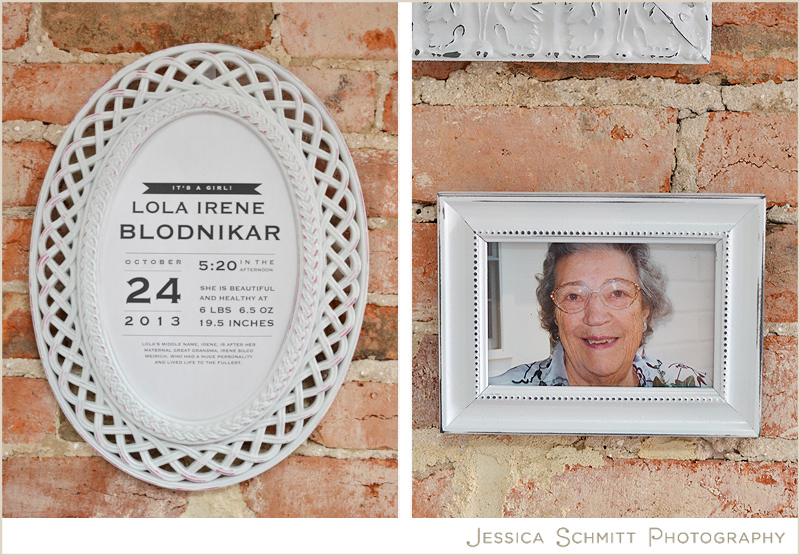 baby-nursery-brick-wall-white-frames Newborn baby photography