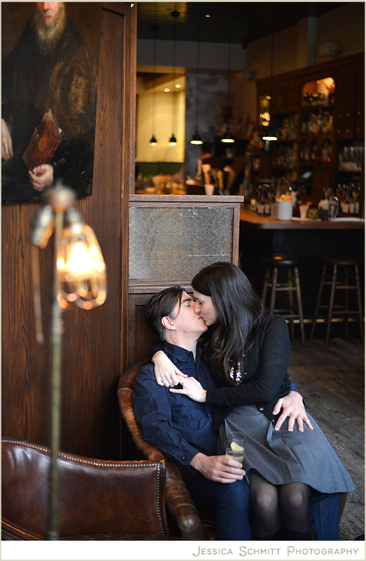 JSchmittPhoto-JillMarcus-sample1 NYC wedding engagement photography, The Wren bar