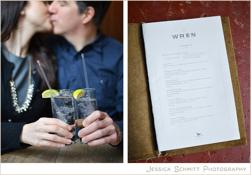 NYC-Engagement-lower-east-side-bar-the-wren NYC wedding engagement photography at The Wren