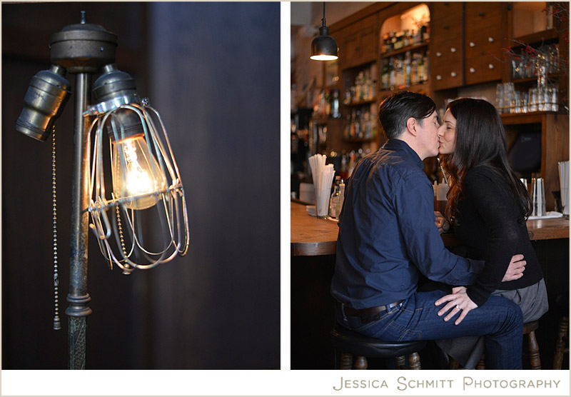 NYC-Engagement-photography-les-bar-the-wren NYC wedding engagement photography in a bar
