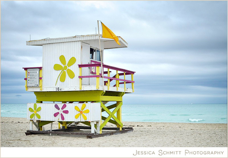 miami-life-gaurd-stand-south-beach Miami beach lifeguard stand flowers