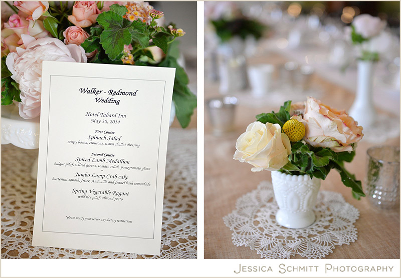tabard-inn-wedding-dining-photography-details Tabard Inn wedding dinne, vintage centerpieces