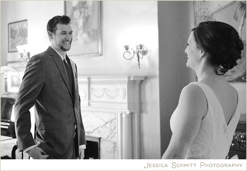 wedding-photography-first-look-reaction Tabard Inn Wedding photography