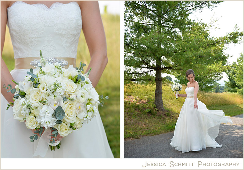 bride-vinatge-eucalyptus-bouquet vintage bride lace dress