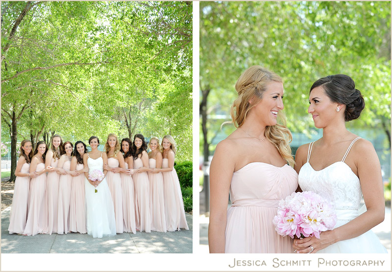 bridesmaids-blush-pink-jenny-yoo modern beautiful soft pink dresses jenny yoo
