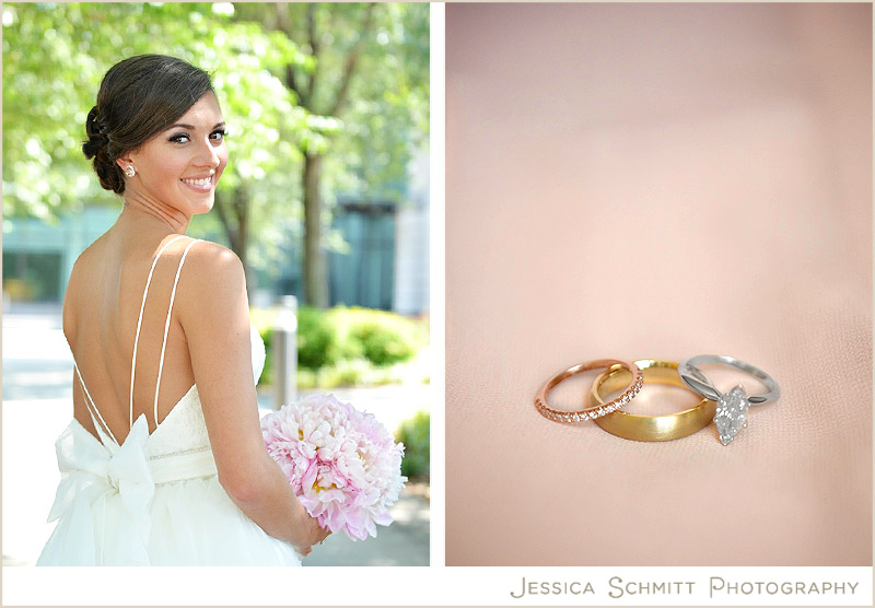 wedding-dress-with-back-bow modern beautiful bride wedding photography
