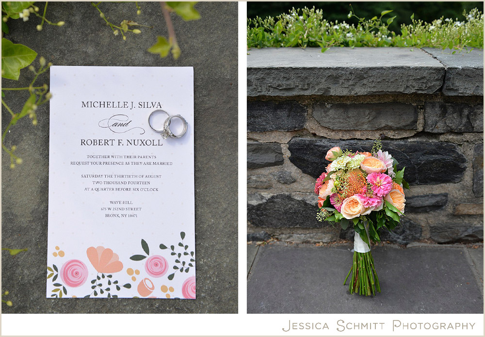 modern-pink-orange-wedding-flowers-bouquet modern pink orange wedding flowers