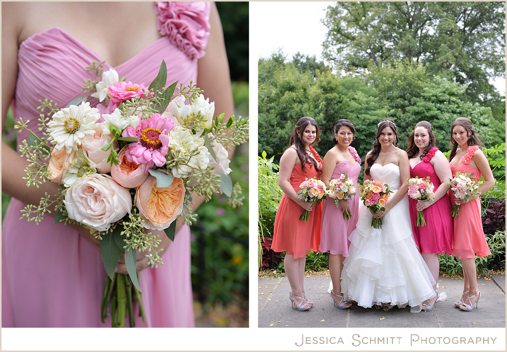 peach-rose-bridesmaids Karma wedding florist