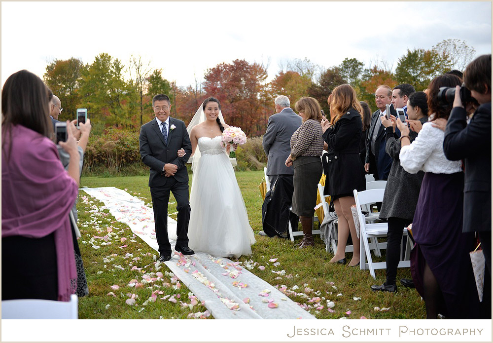 bride-walking-down-the-aisle bride walks down aisle wedding photography