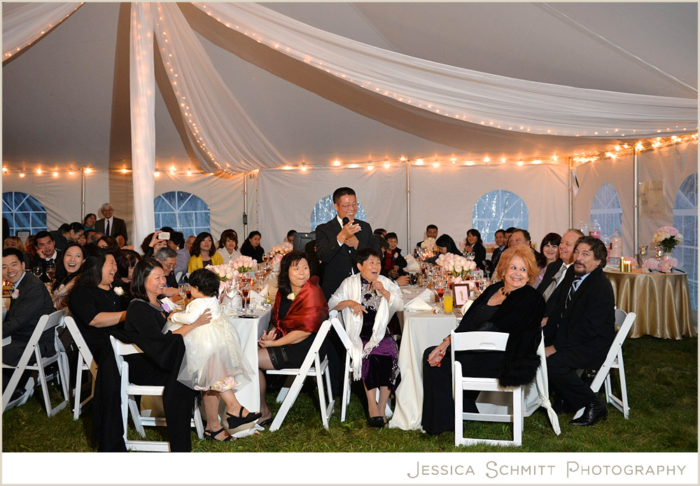 reception-wedding-toast wedding tent ny