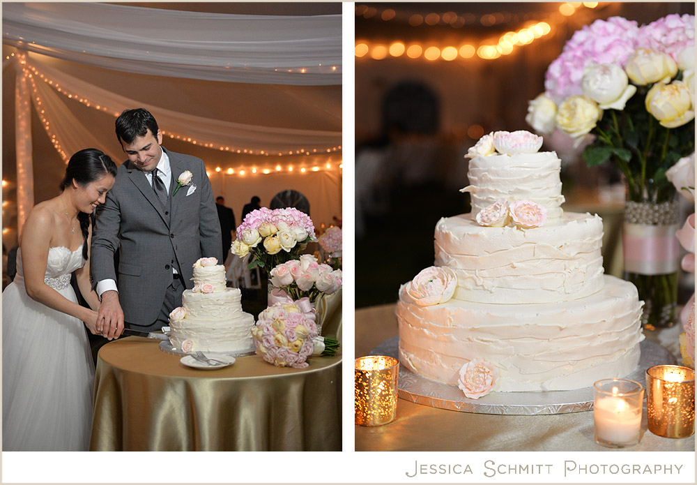 wedding-cake-pink-roses wedding cake cutting