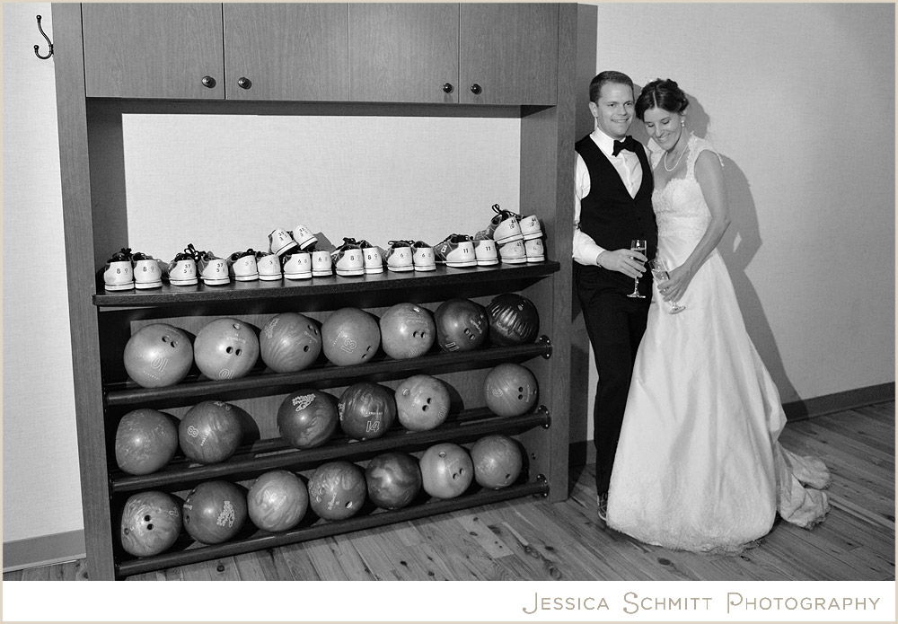 bowling-pinstripes-wedding-georgetown pinstripes bowling