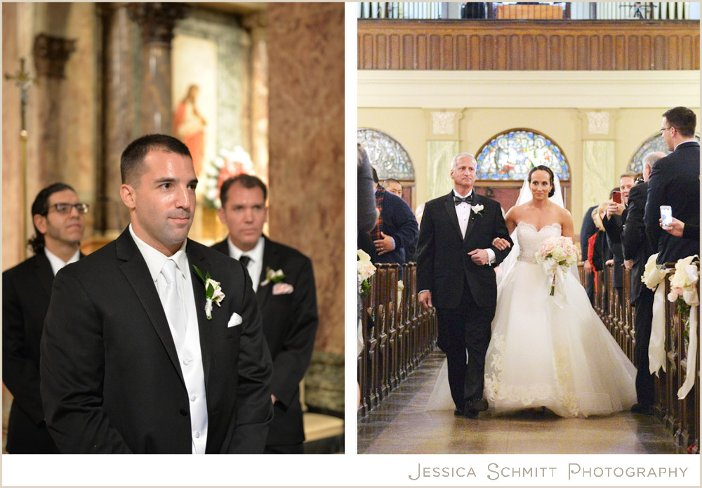 wedding-photography-walking-down-the-aisle Saint Lucys Newark Church