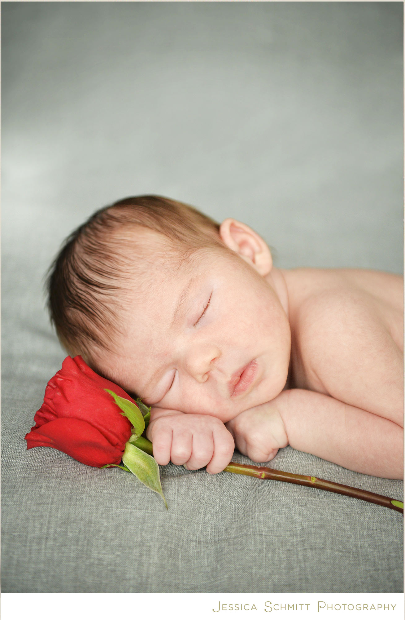 newborn-Baby-photography-rose-Christine newborn baby photography pose with flower rose
