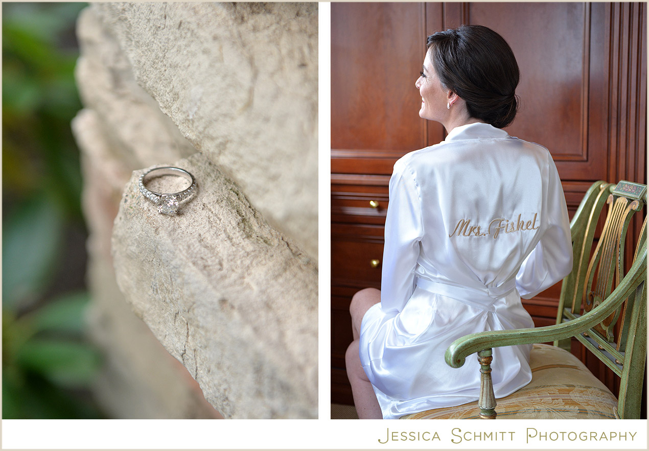 bride satin robe with last name