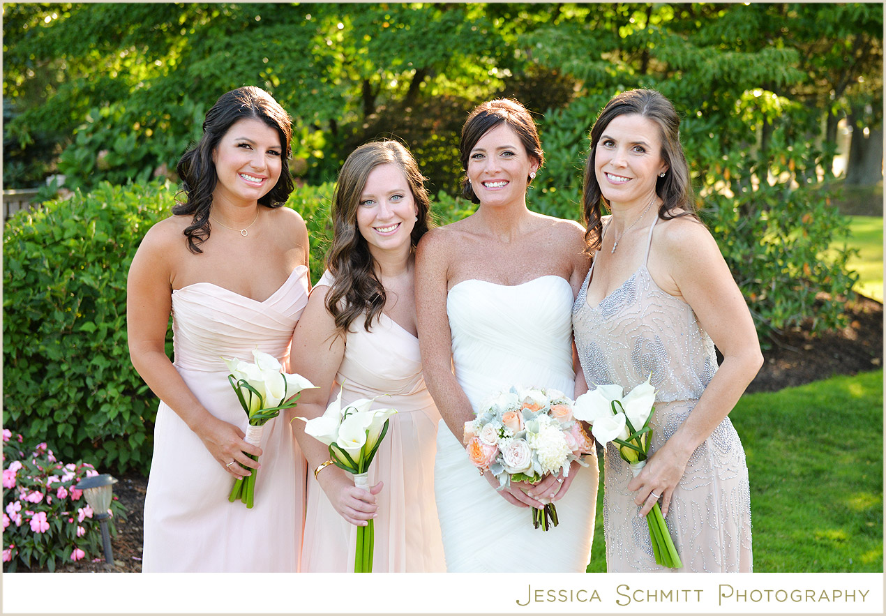 Bridesmaids blush pink dress