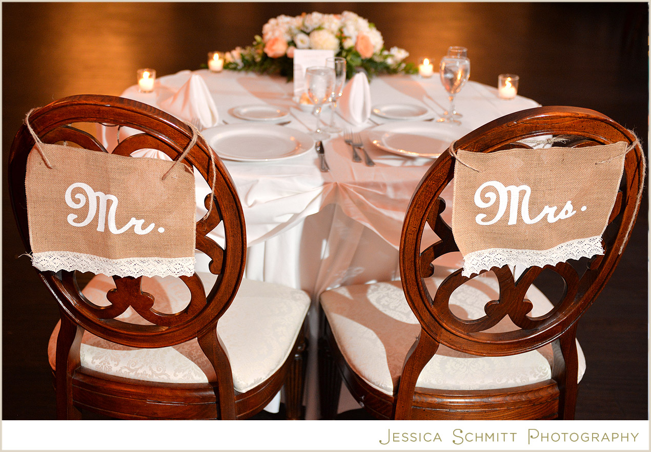 Mr and Mrs chair backs wedding