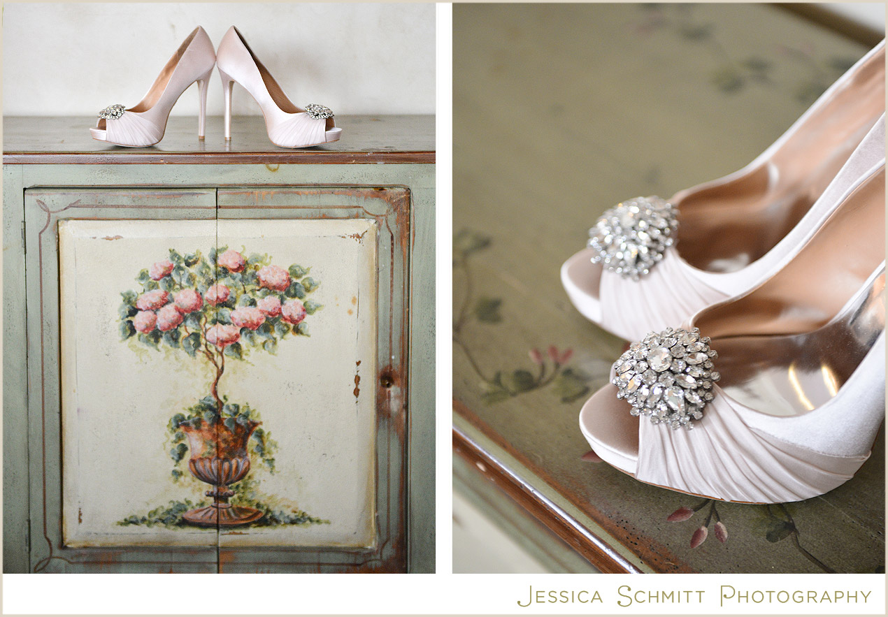 beautiful pink wedding shoes