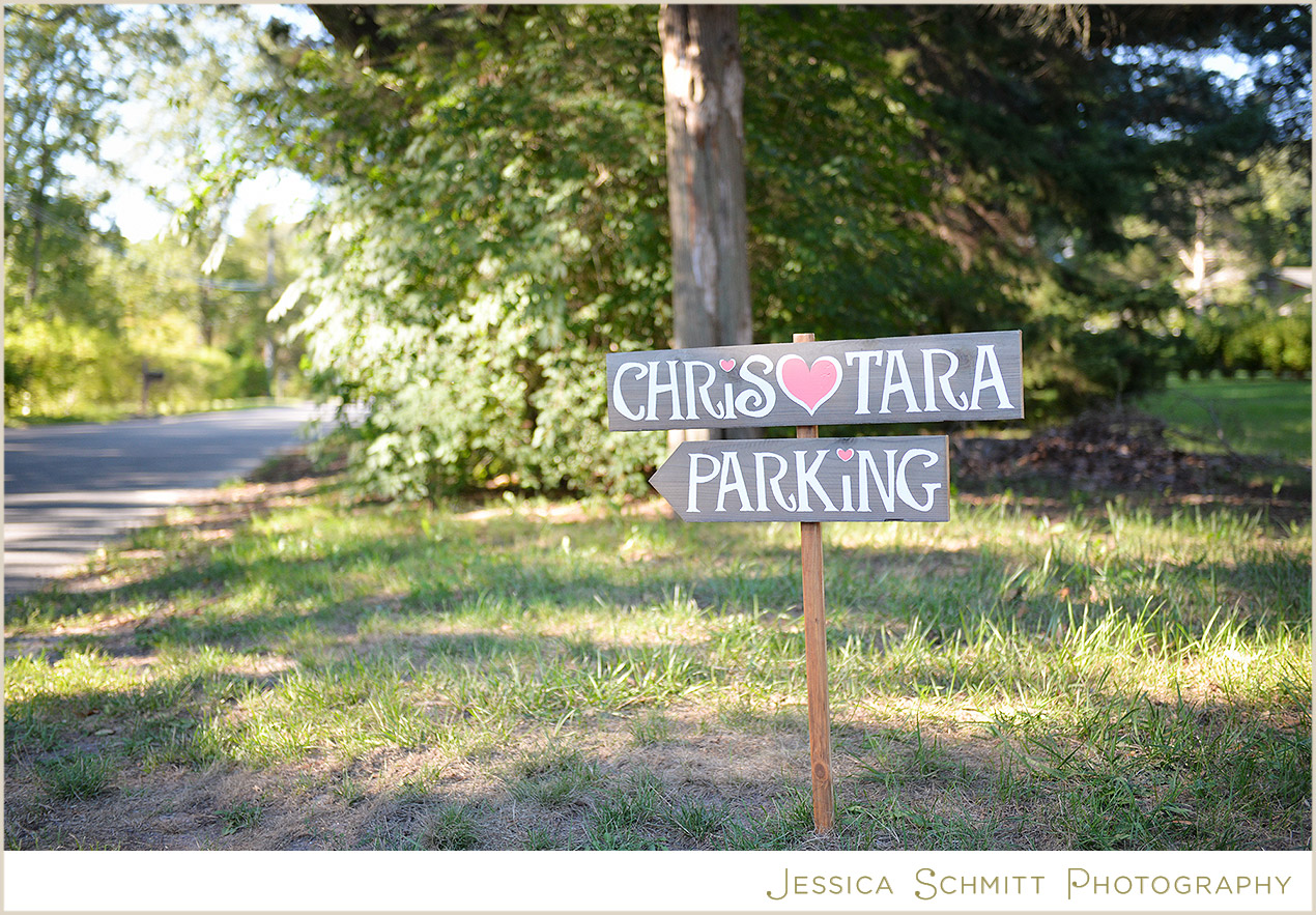 wedding parking sign