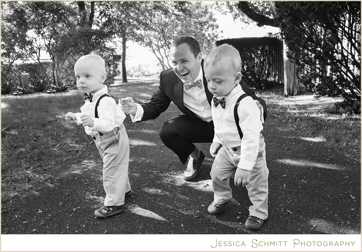 candid wedding photo ring bearers