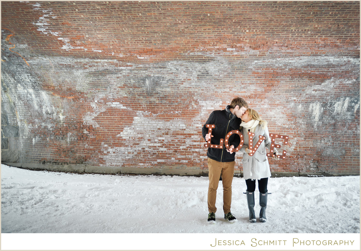 valentines snow central park engagement