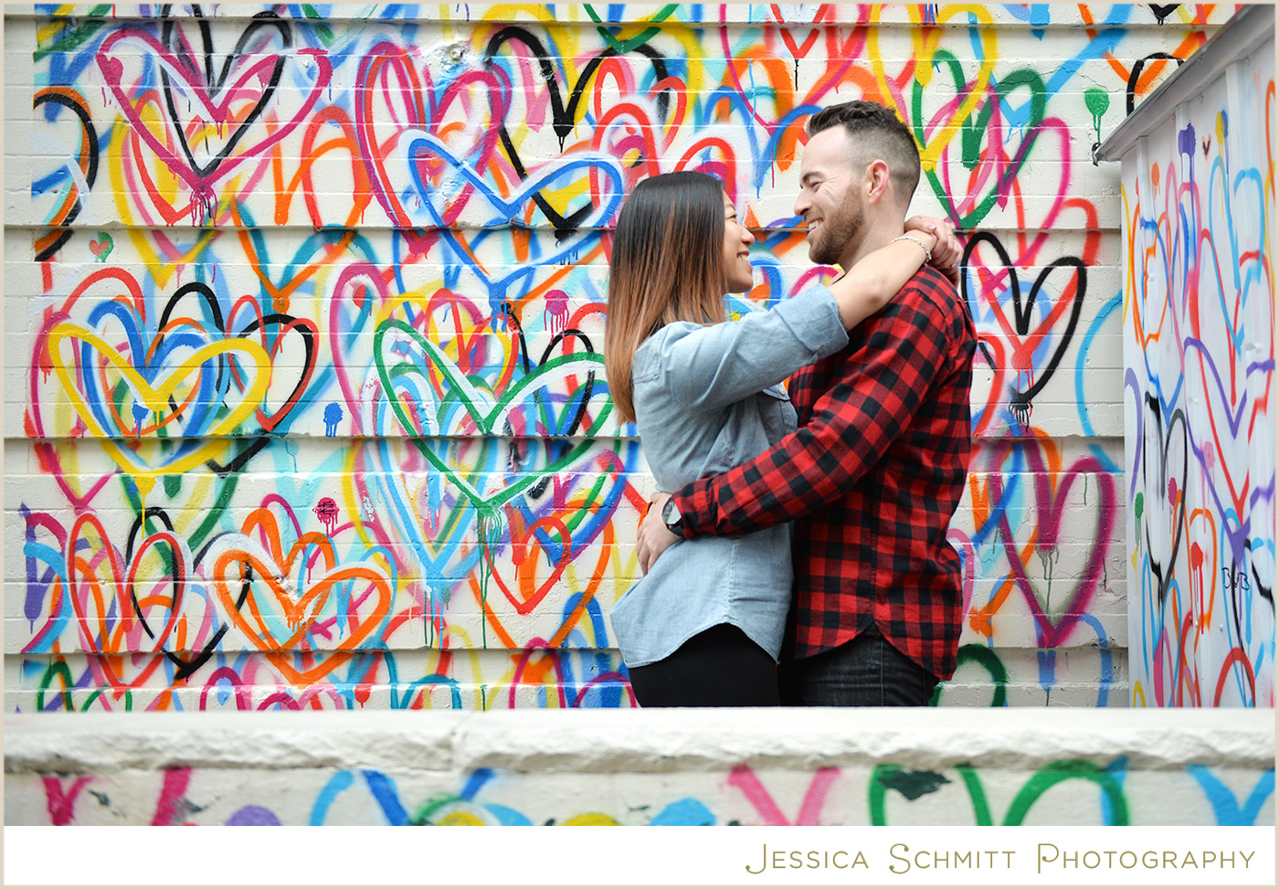 nyc engagement photography graffiti