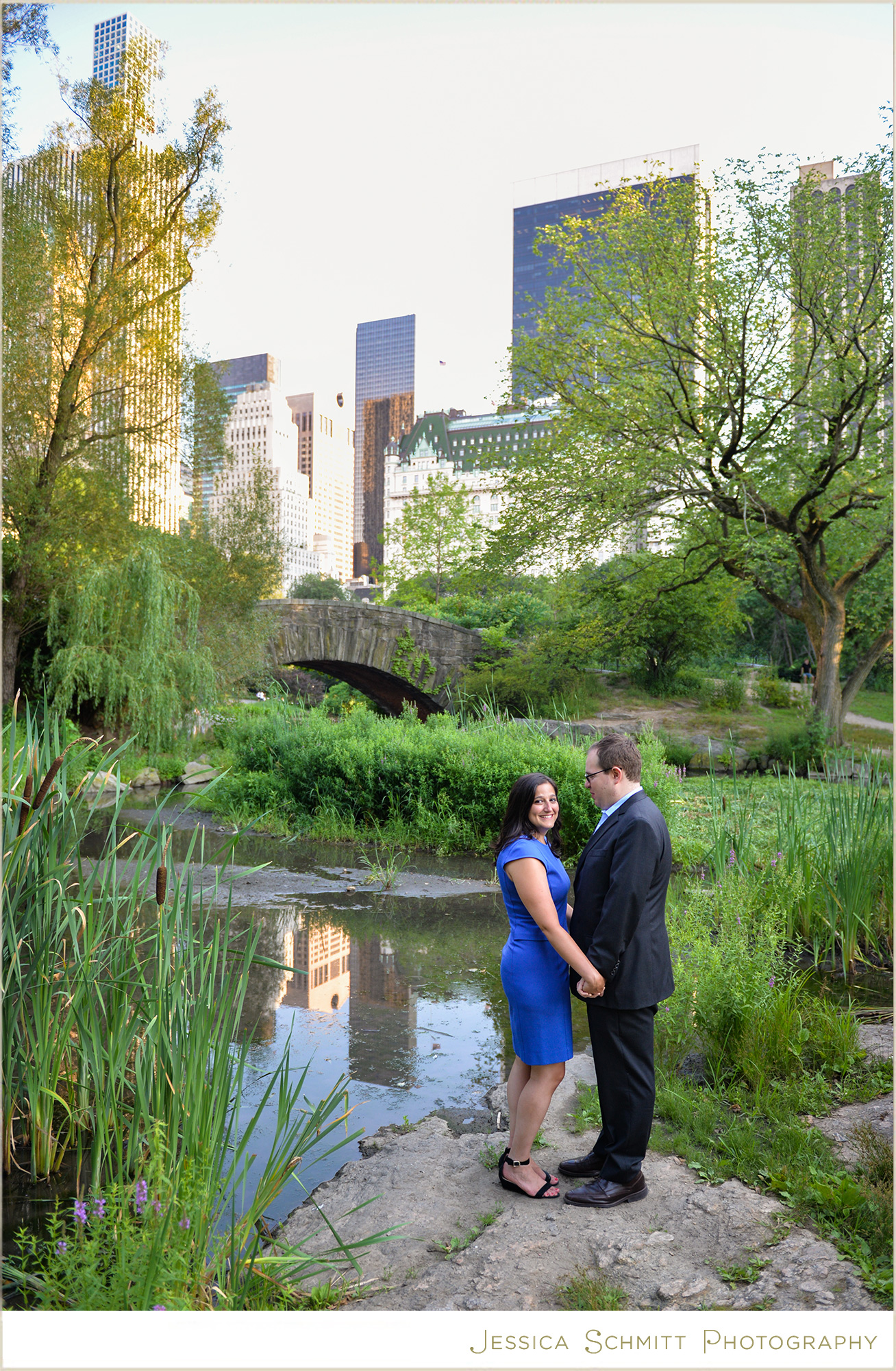 central park summer engagement