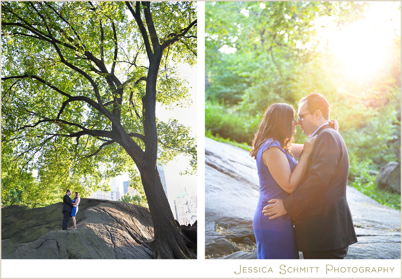 central park summer engagement