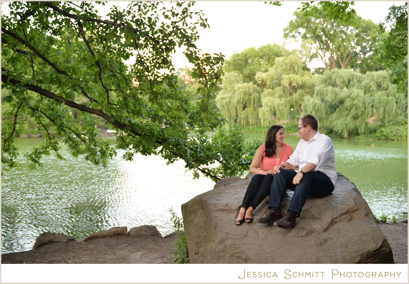 central park summer engagement