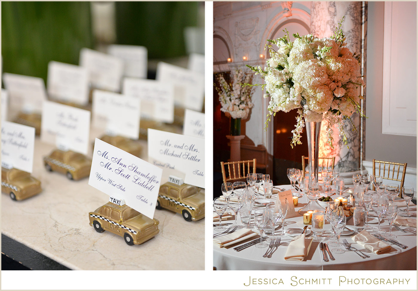 NYC taxi escort cards wedding