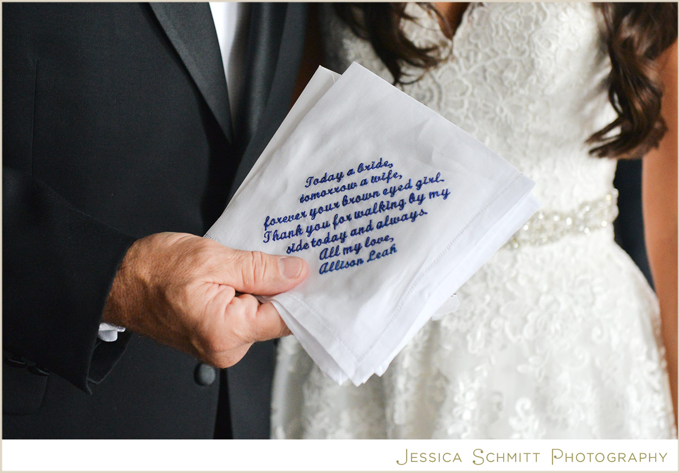 wedding handkerchief father