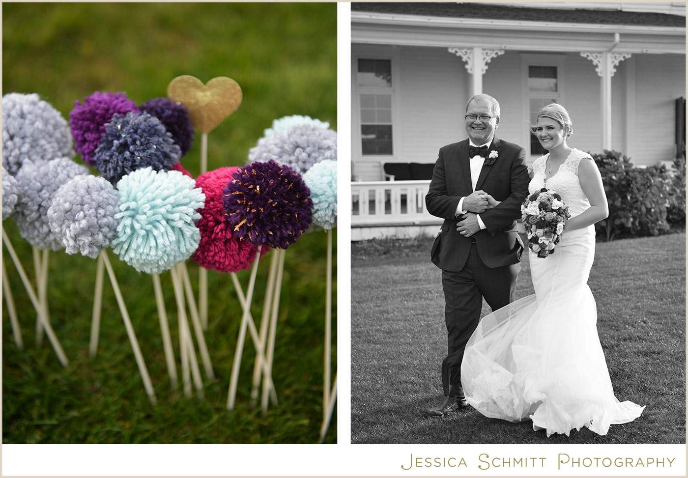 wedding ceremony pom pom