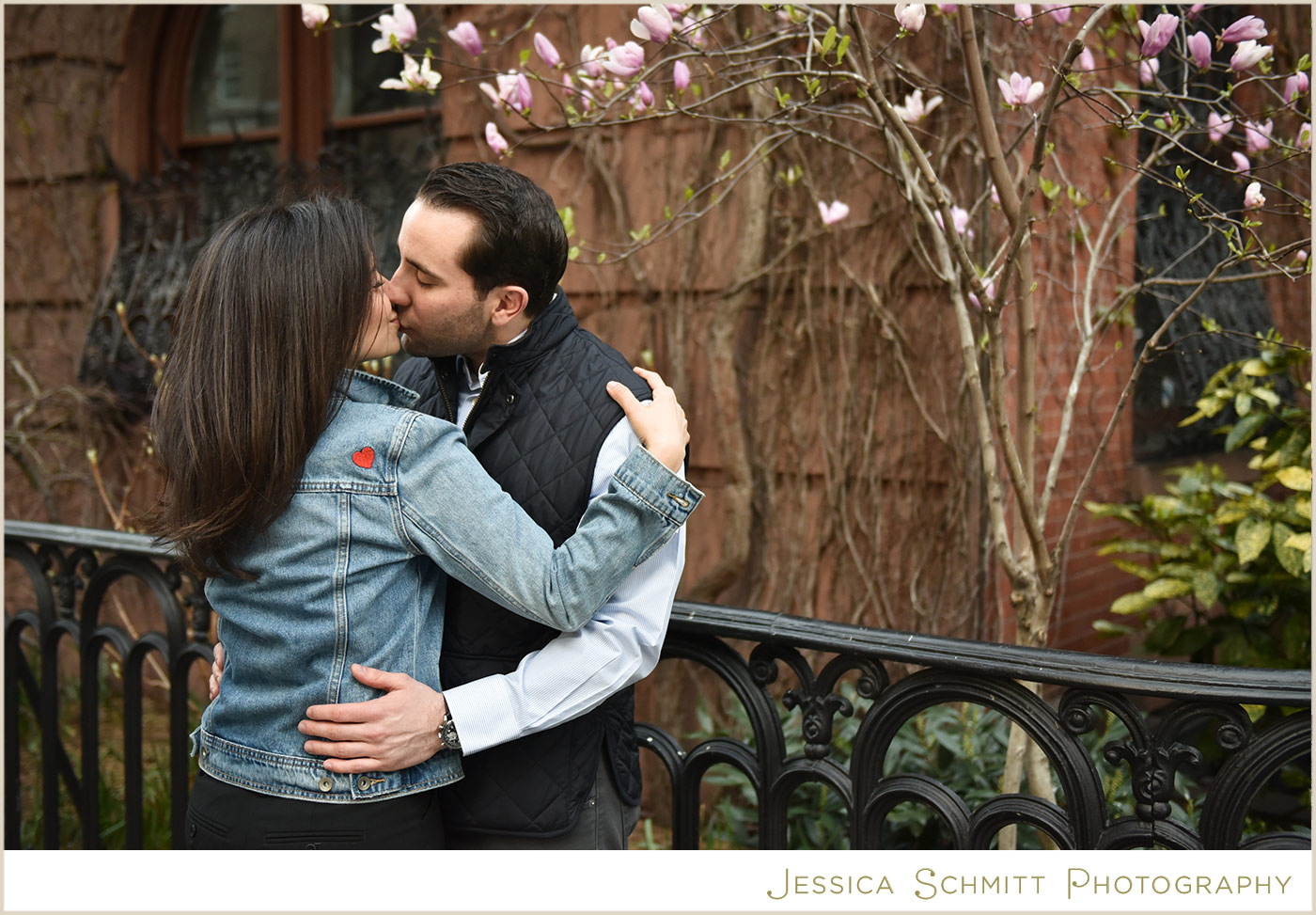 gramercy, NYC engagement photography, beautiful, cherry blossoms