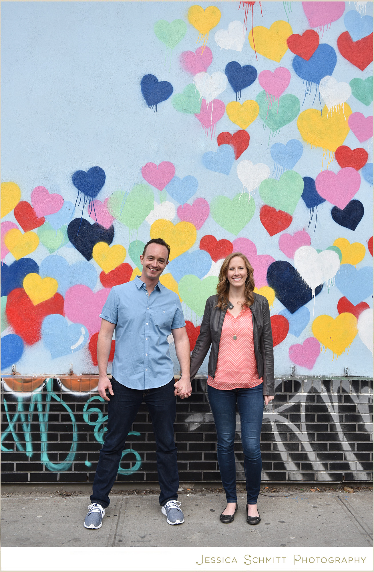 hearts graffiti, nyc engagement