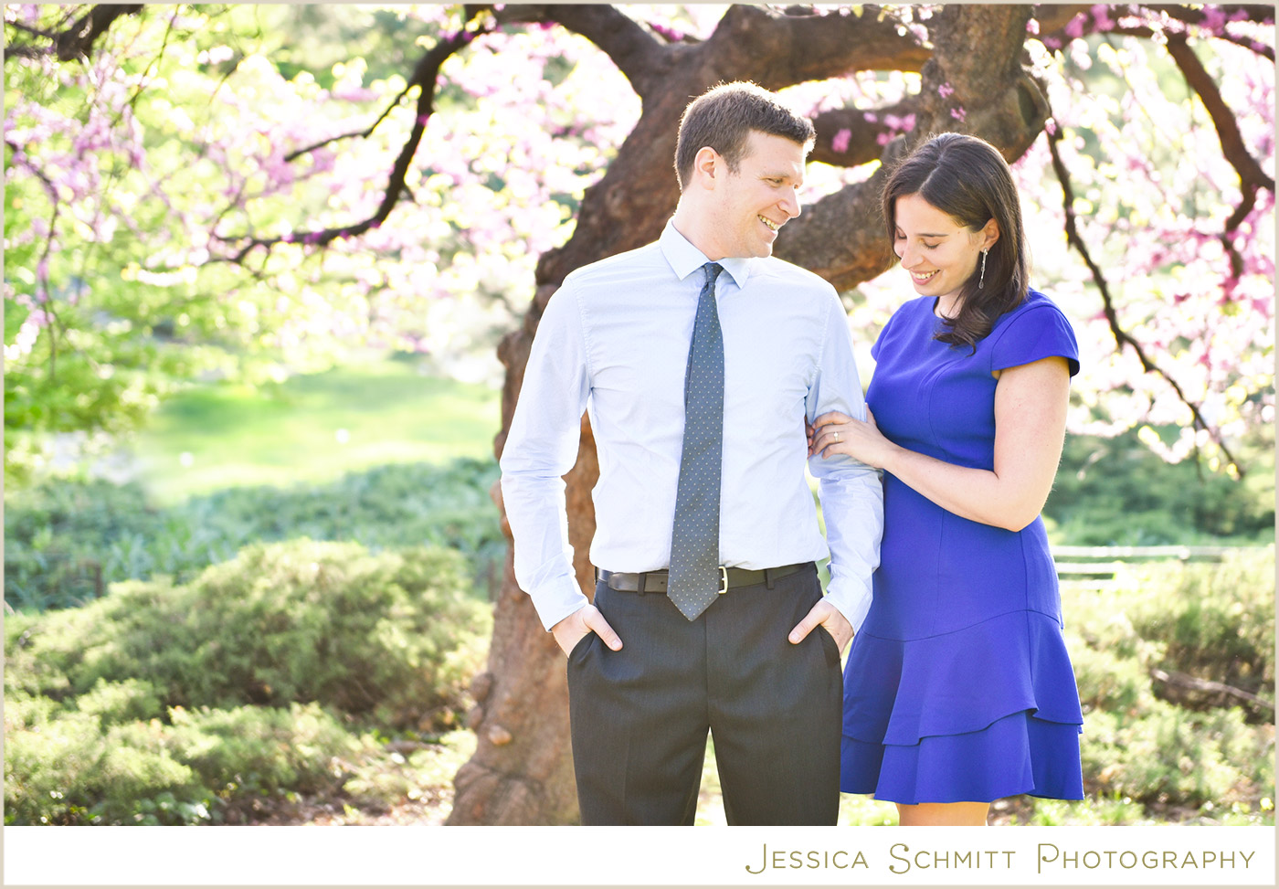 cherry blossom engagement