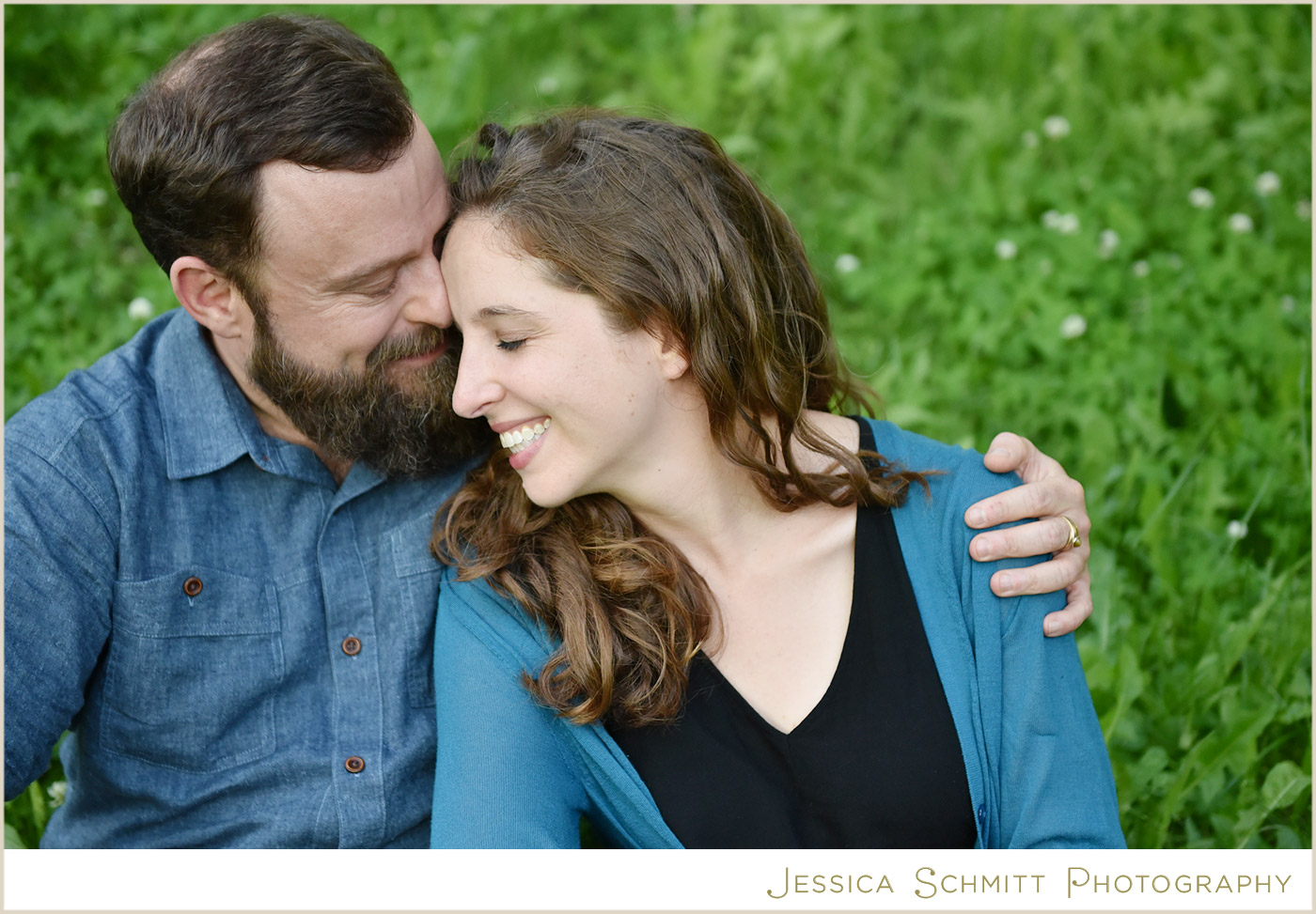 riverside park engagement photo