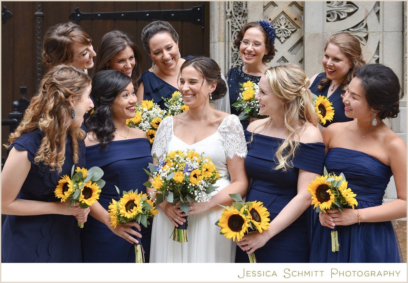 fun wedding party photo