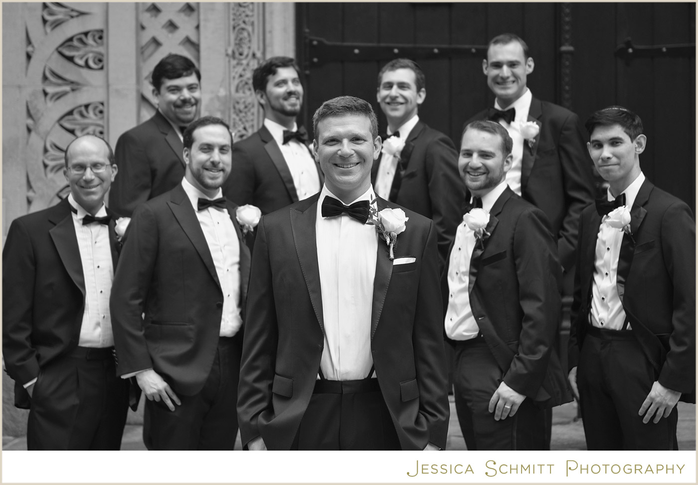 fun wedding party photo