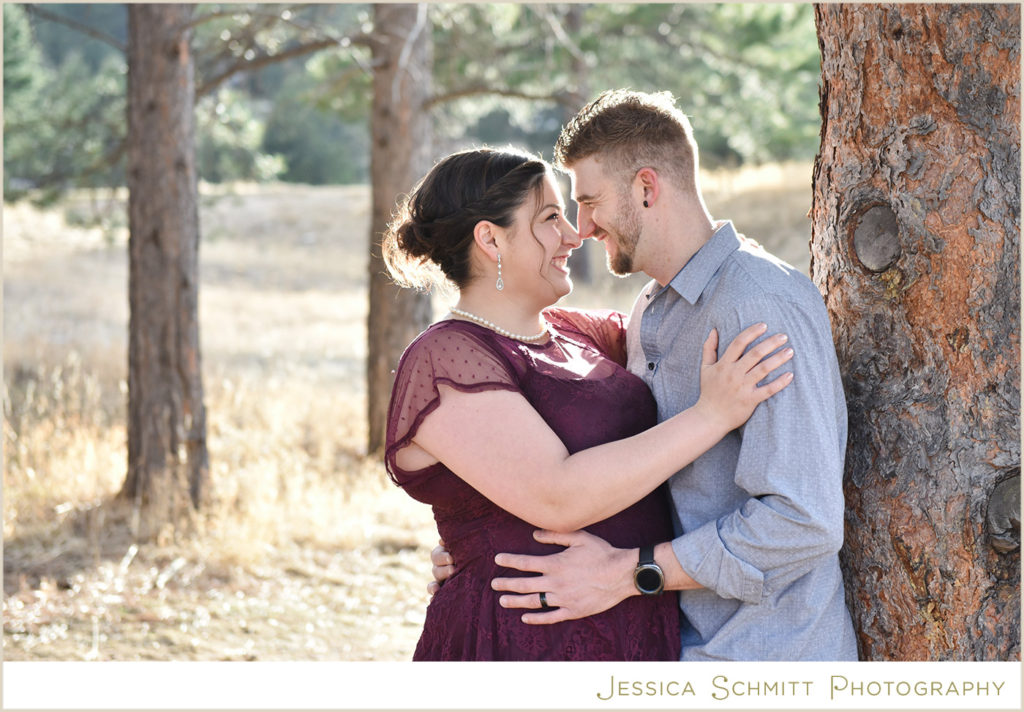 evergreen Colorado engagement photo