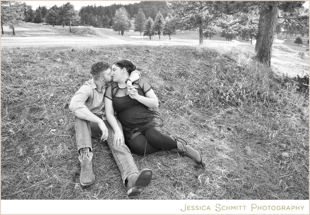evergreen Colorado engagement photo