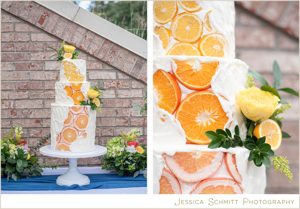 citrus wedding cake