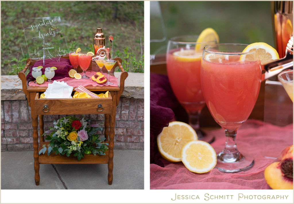 wedding cocktail red pink