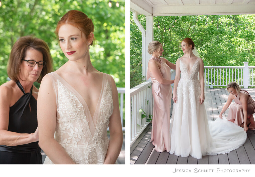 bride getting ready, Biltmore cottage